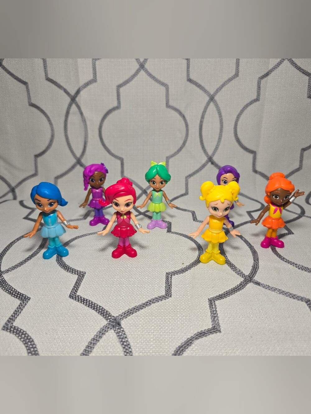 Fisher-Price Rainbow Rangers Team Rainbow Rangers Set Of 7 Mini Dolls Rare - Picture 9 of 9